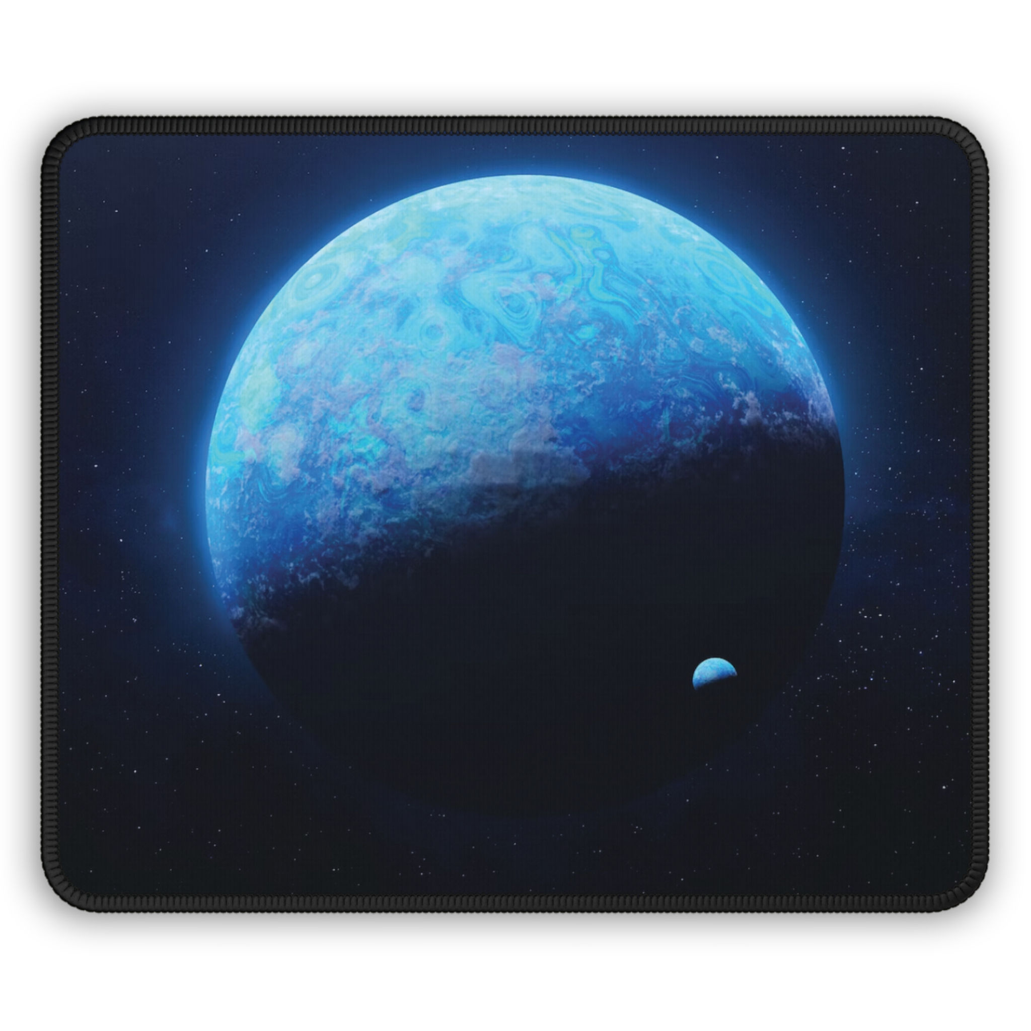 Blue Planet Galaxy Mousepad – Cosmic Space Desk Mat with Celestial Design