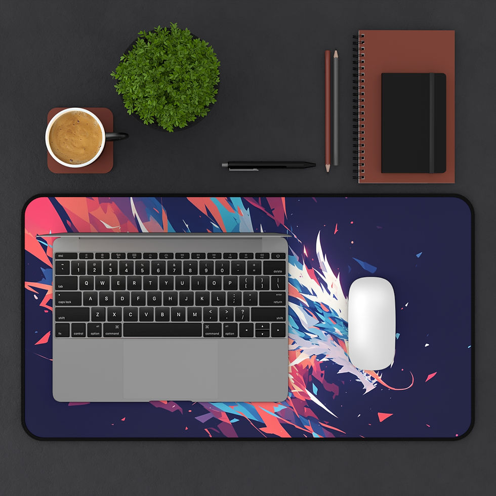 Thumbnail: Abstract Elemental Dragon Desk Mat – High-Energy Fantasy Gaming Pad