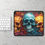 Thumbnail: Vibrant Gothic Skull Mousepad with Neon Flames for PC Setups