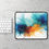 Thumbnail: Vibrant Color Splash Desk Mat with Blue and Orange Abstract Art