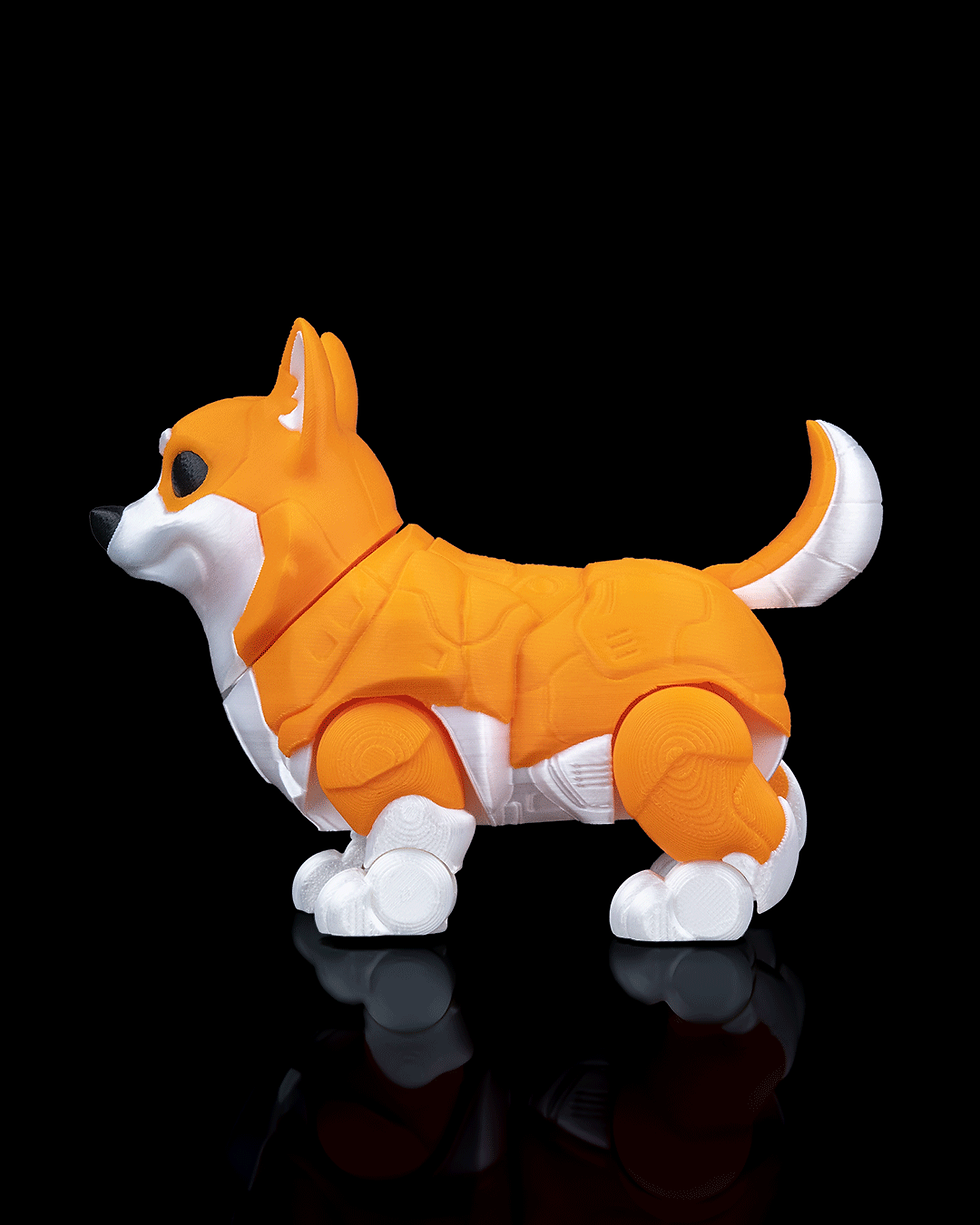 Thumbnail: 3D printed corgi robo - dual color