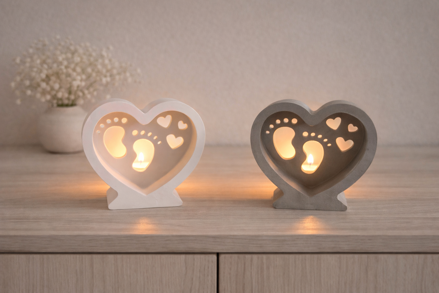 Hartje met babyvoetjes