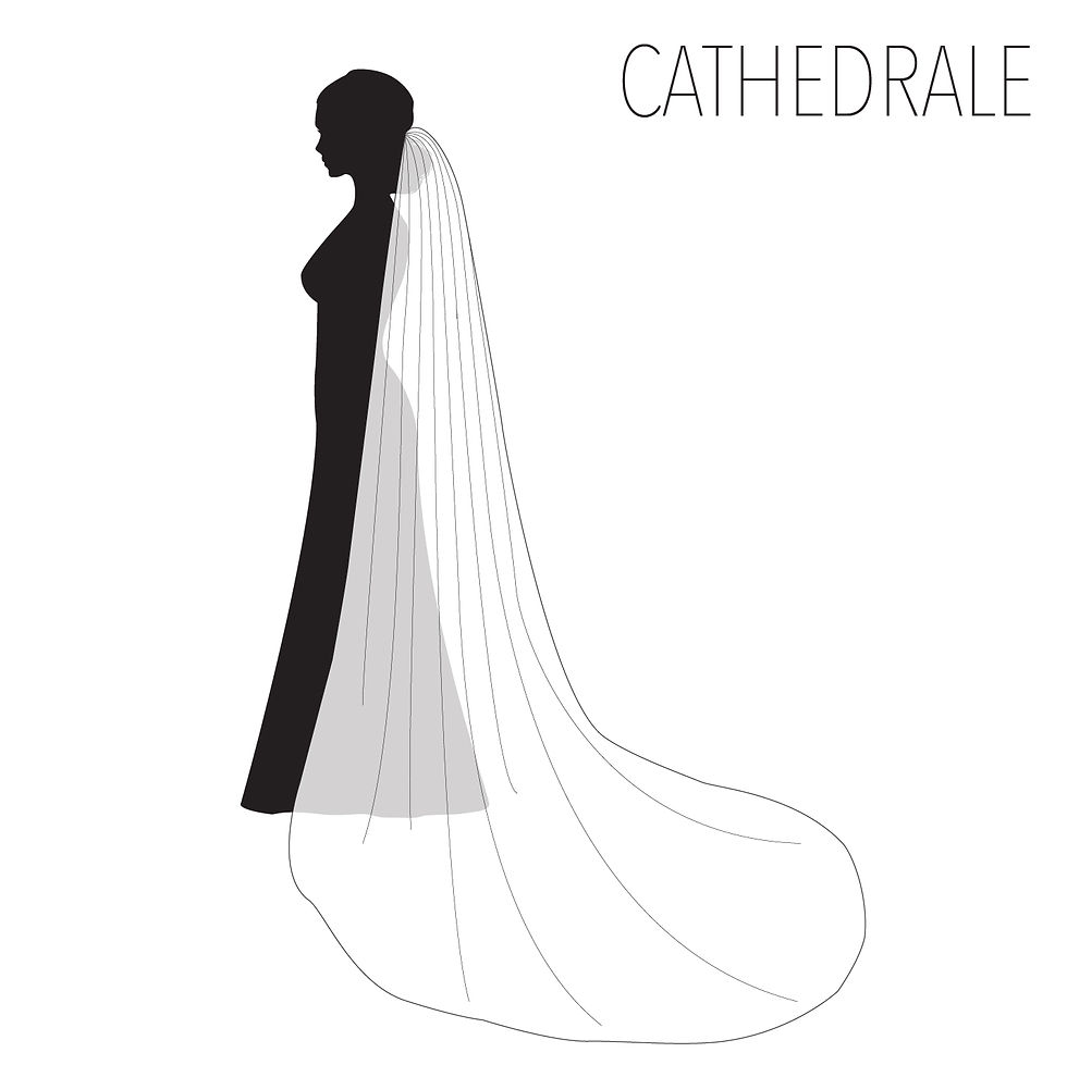 Miniature : Handmade Tulle Veil - 1 Tier