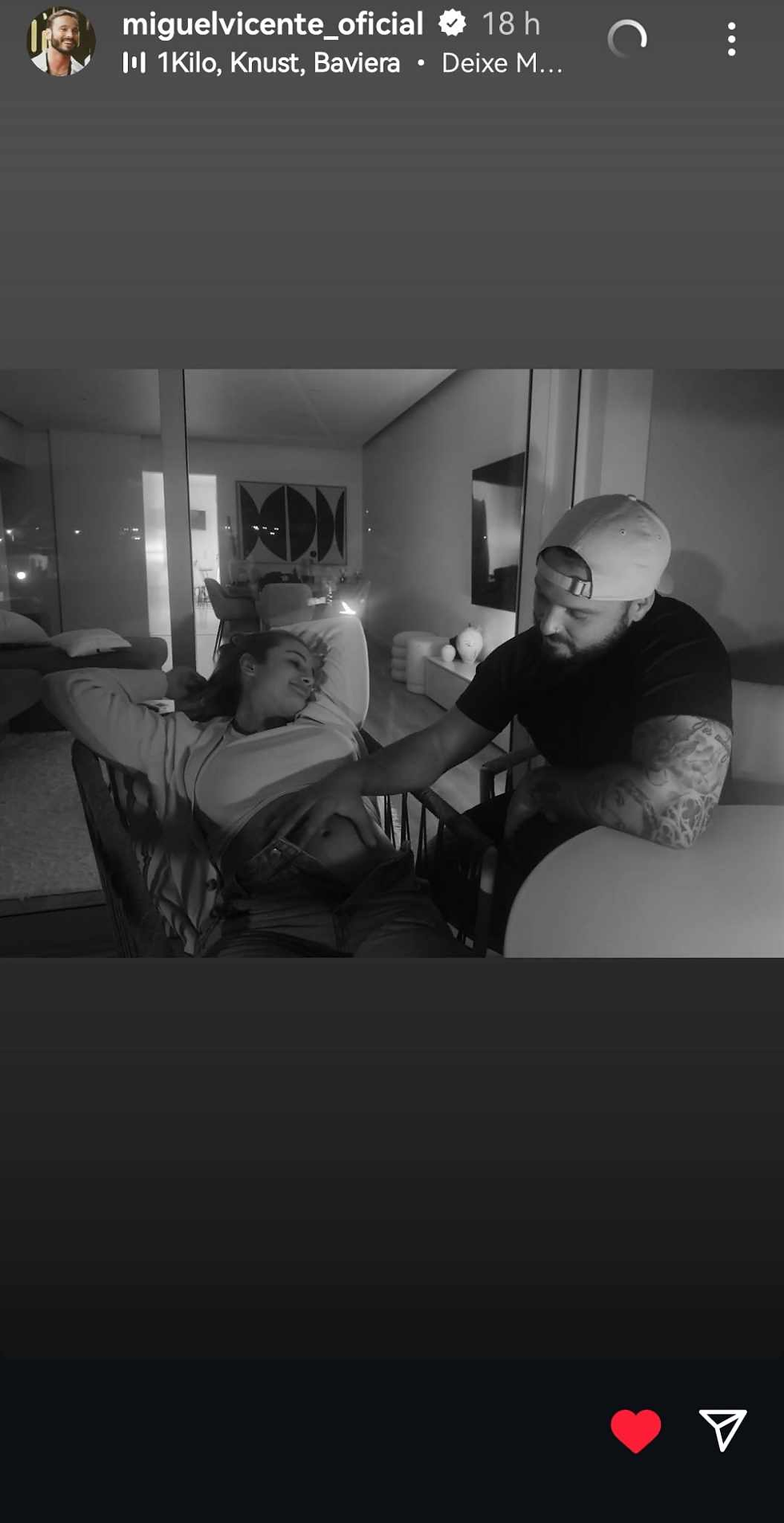 Miguel Vicente já é um pai babado! Veja a foto ternurenta