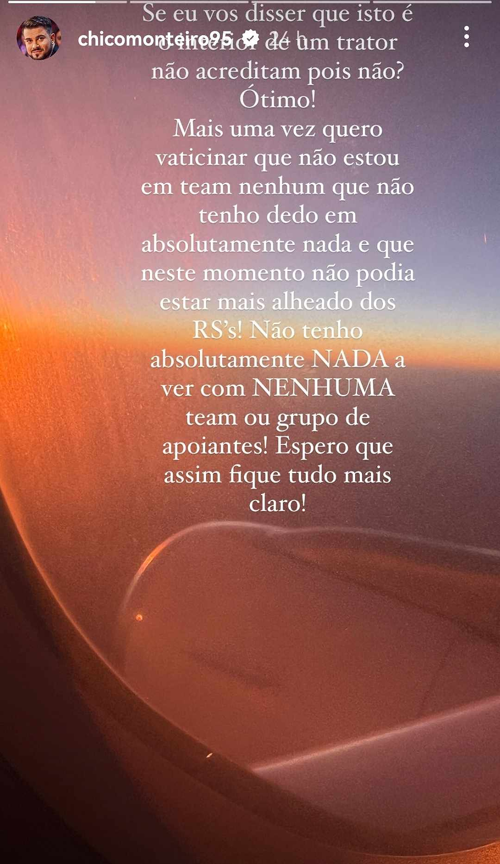 Francisco Monteiro faz comunicado