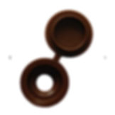 100 Adet KAHVE Menteşeli Plastik Vida Gizleme Kapağı