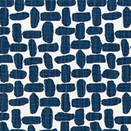 Farley - Courtyard Navy is a fun fabric made of cotton. This fabric is used for the boxing on a custom dog bed.