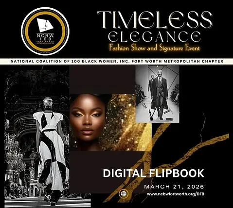 Timeless Elegance Fashion Show event flyer