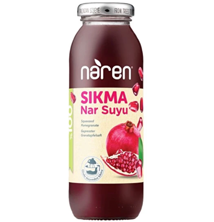 Naren Sıkma Nar Suyu 250 ml 12’li koli toptan meyve suyu