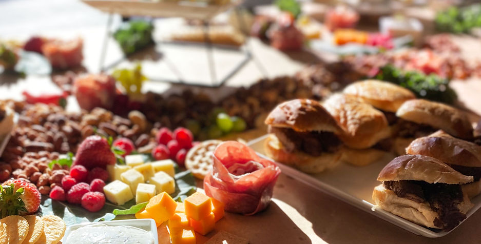 Glaze table with gourmet sliders