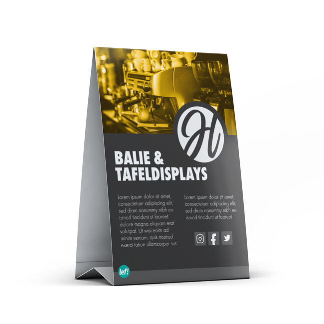 Balie- en tafeldisplays
