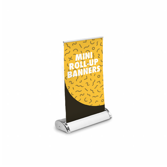 Mini roll-up banners