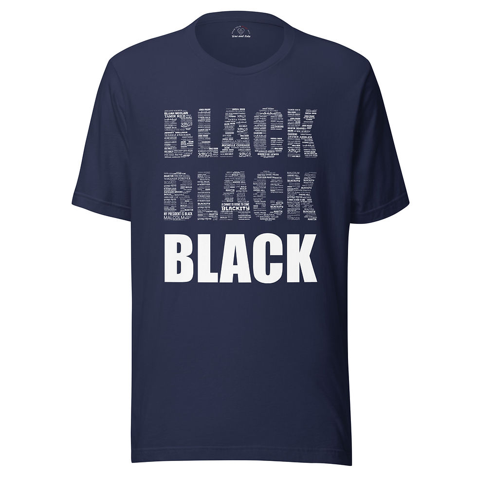 Thumbnail: Black Unisex T-Shirt - White