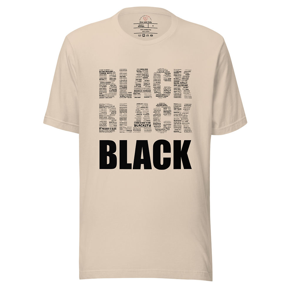 Thumbnail: Black Unisex T-Shirt - Black