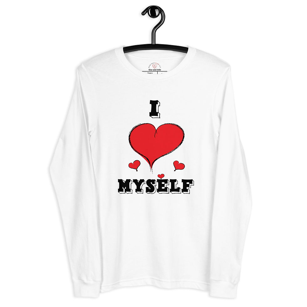 Thumbnail: I Love Myself Unisex Long Sleeve Tee - Black