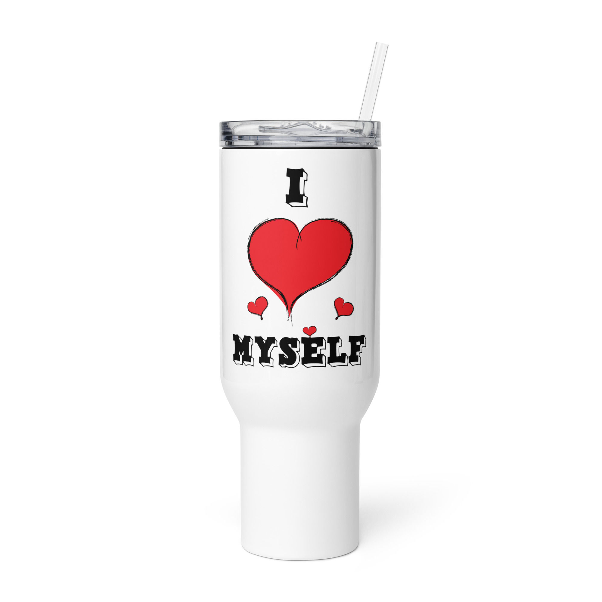 I Love Myself Travel Mug with Handle