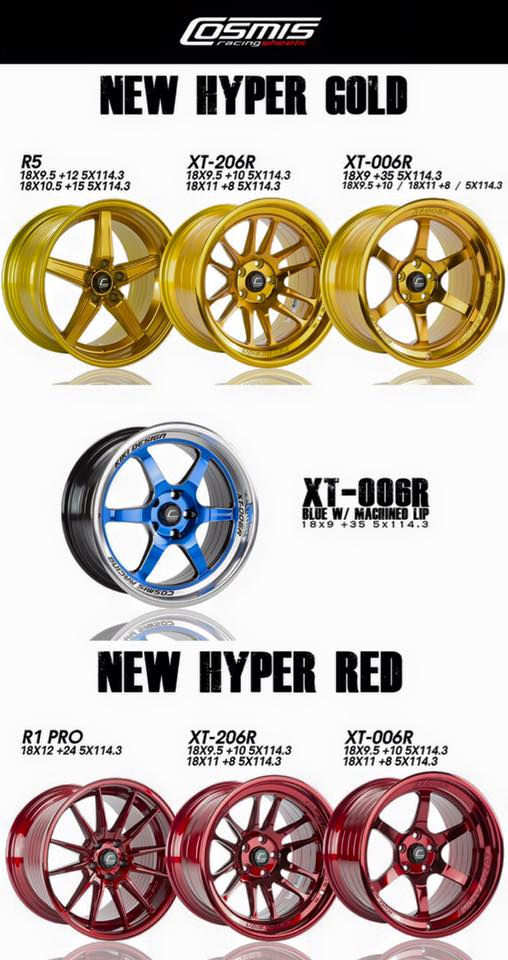 Cosmis New Release Color & Sizes