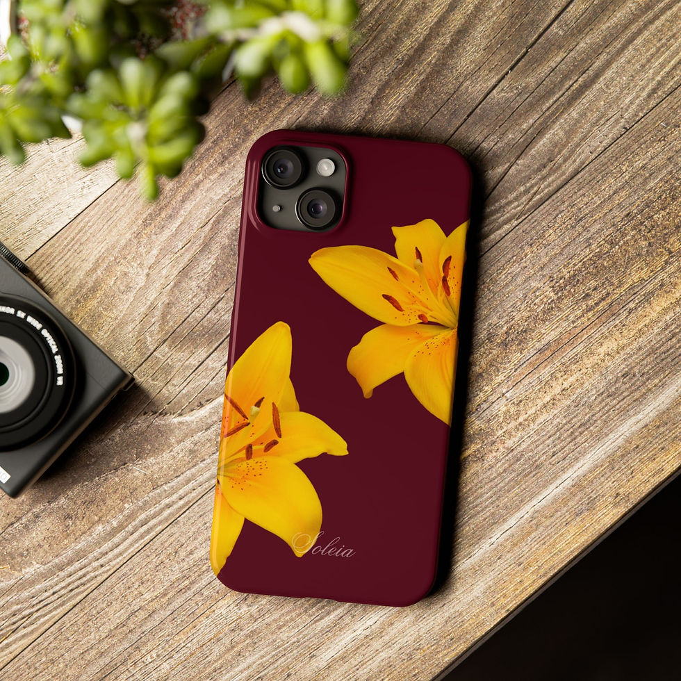 Thumbnail: Vibrant Floral Slim Phone Cases | Yellow Lily Design | Unique Gift | Autumn Vibe