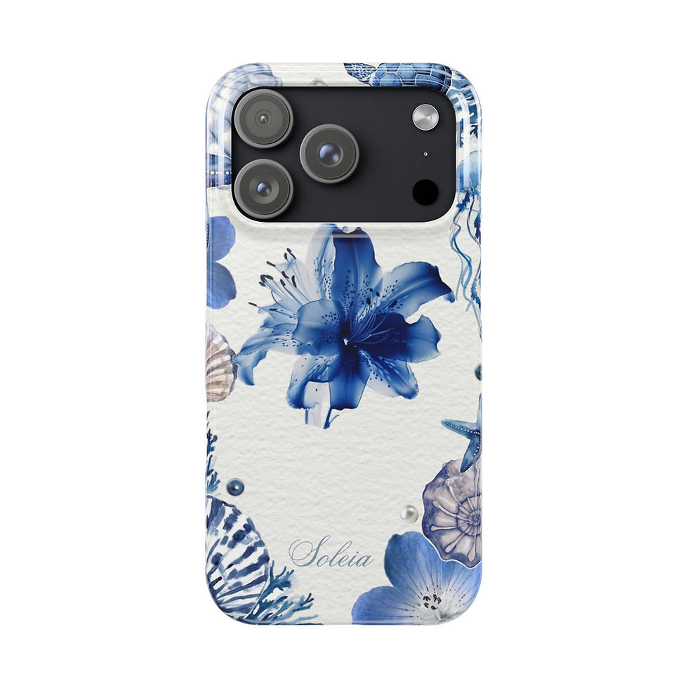Thumbnail: Blue Floral Slim Phone Cases |  Ocean Inspired Mobile Cover