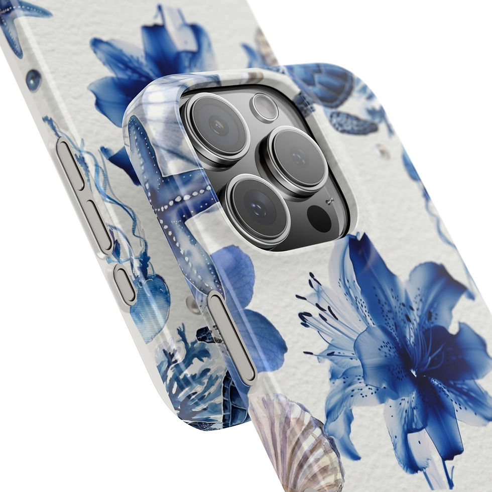 Thumbnail: Blue Floral Slim Phone Cases |  Ocean Inspired Mobile Cover