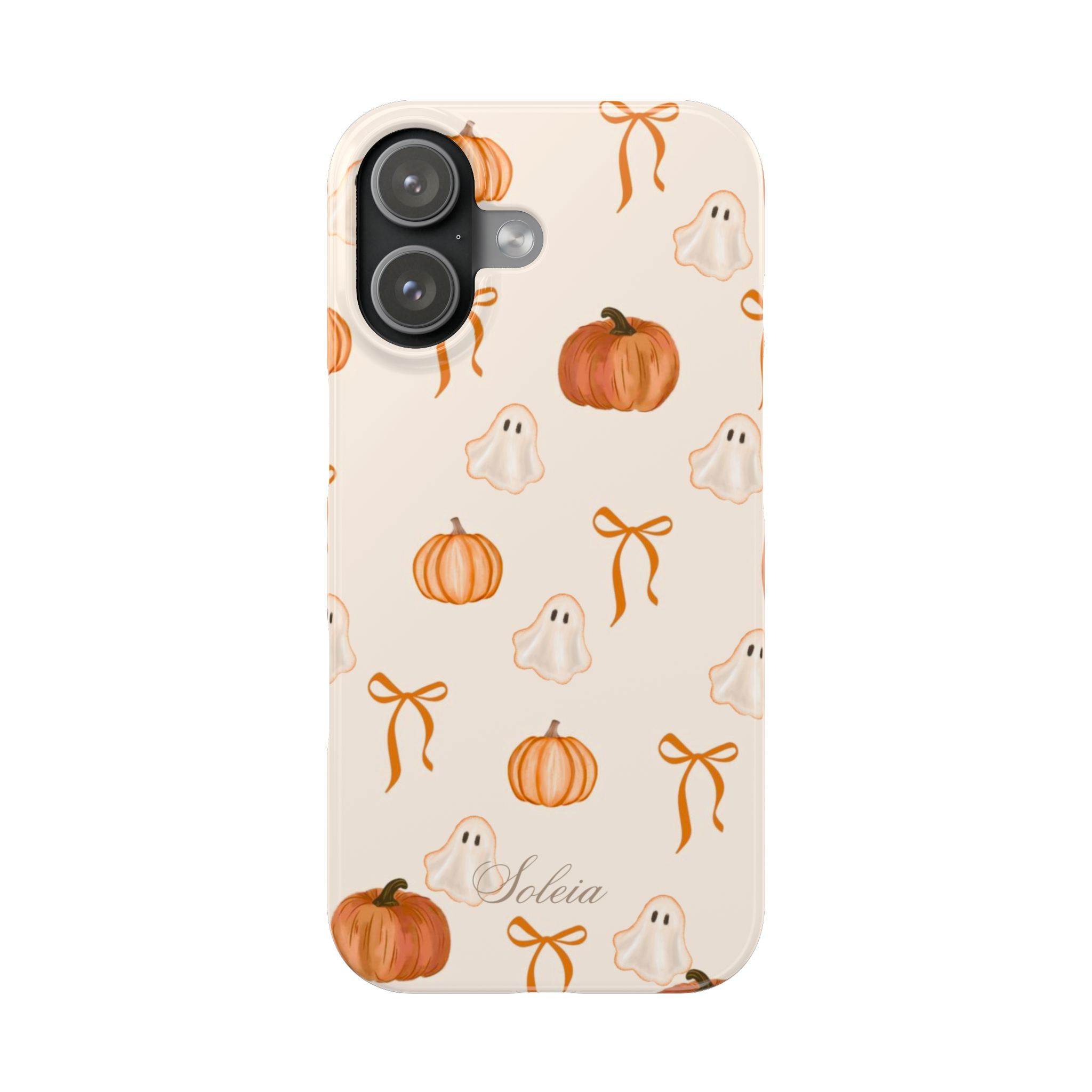 Halloween Ghosts & Pumpkins Slim Phone Case | Spooky Cute Phone Cover