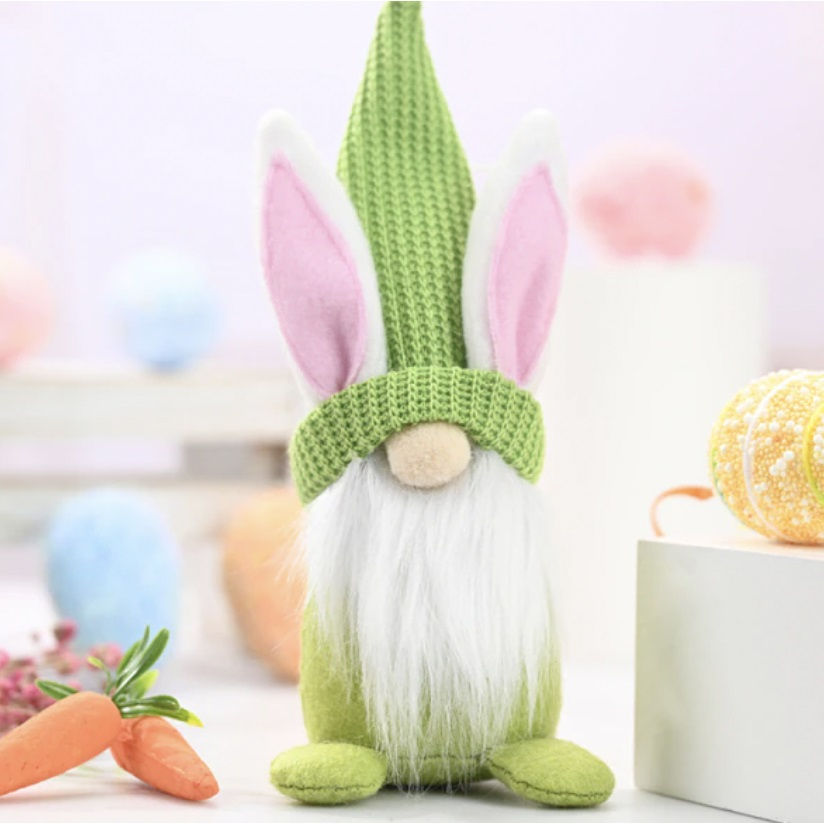 Easter Gnome - Green Bunny