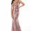 Thumbnail: Goddiva Long Sequin Sweetheart Evening Maxi Dress