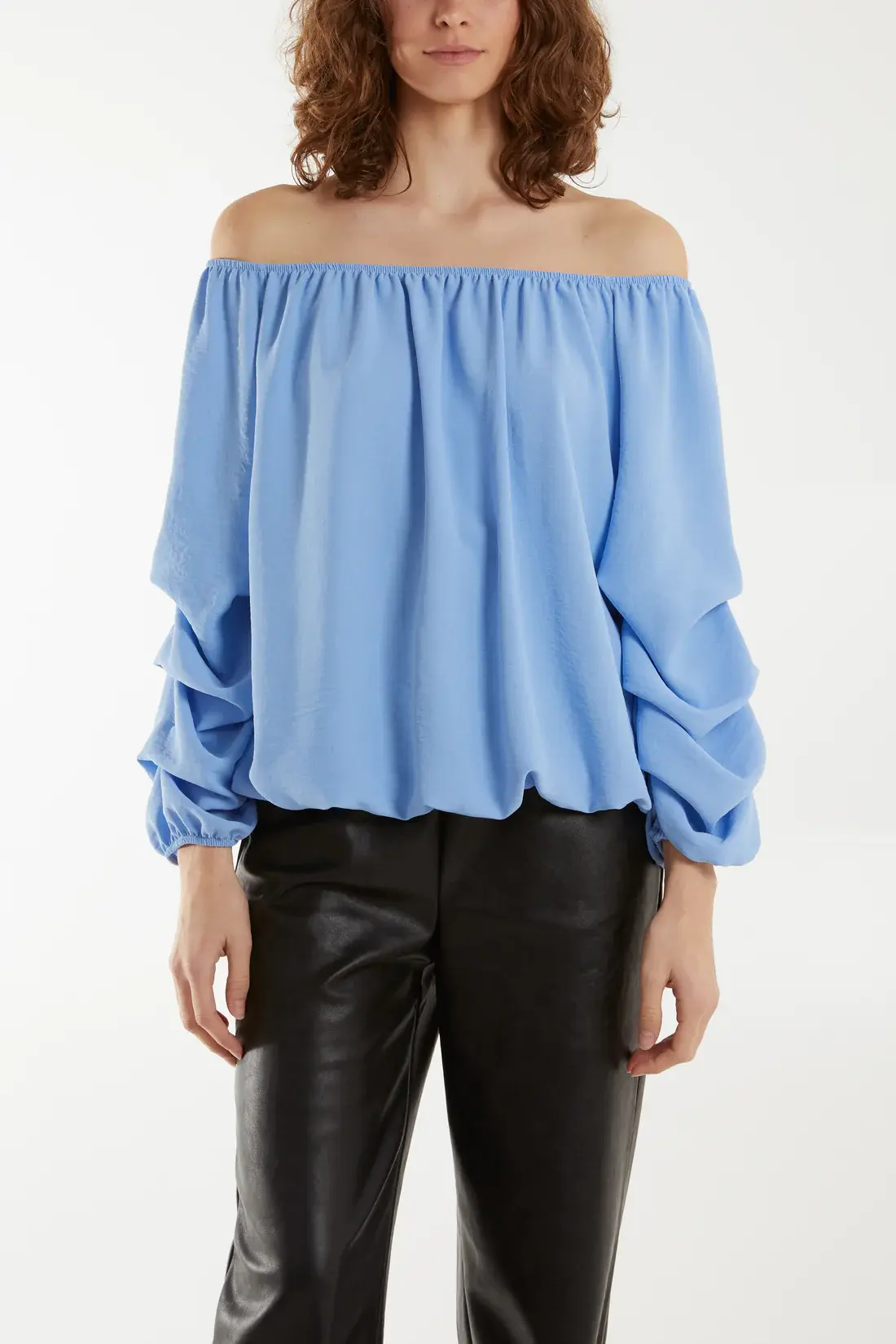 Off The Shoulder Ruffle Sleeve Top