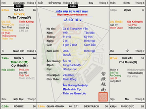Bố cục 060.5 - Luận lá số tử vi nữ ca sĩ Trang Kim Yến