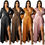 Thumbnail: Fashion Sexy Solid Color Women's Deep V-Bandage Long Sleeve Split Maxi Dress