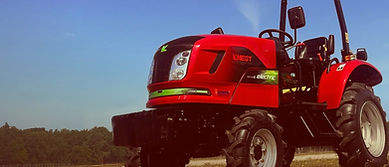 Red electric tractor