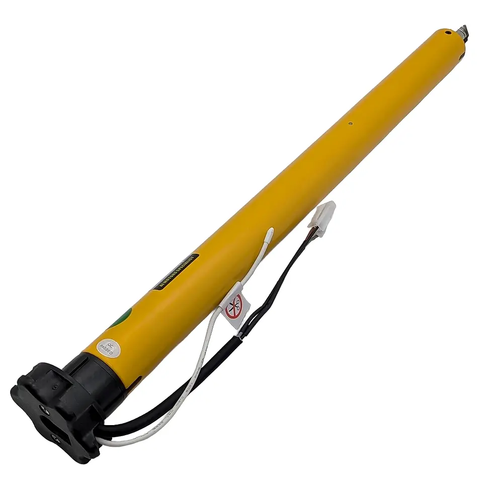 Moteur solaire tubulaire AOK AM35 6/20 ES-D 12V Ø 35mm 6 Nm 20tr/min sur fond blanc