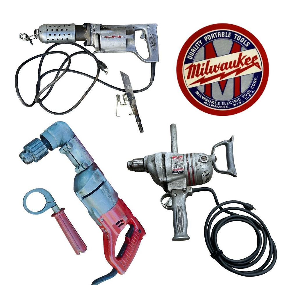 Ancien logo et anciens outils Milwaukee