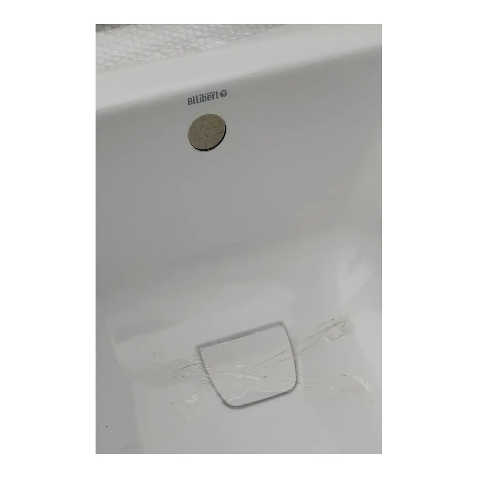 Miniature : gros plan sur l'evacuation de la Baignoire Allibert Sylene 227810NB 180x80 cm