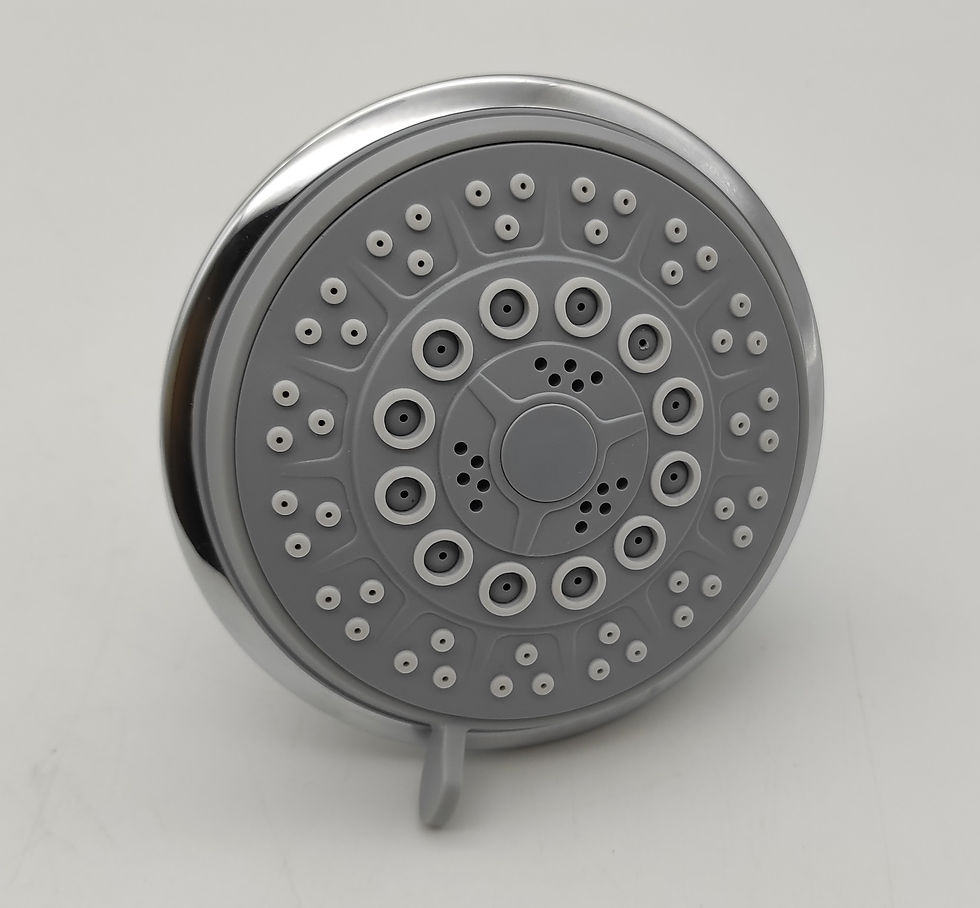 Miniature : 8 pommes de douche 7 jets ABS chromées orientables vue de face