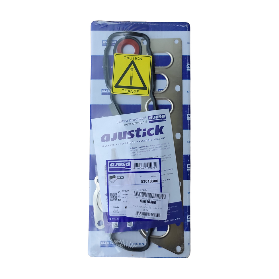 Jeu de joints d'étanchéité de culasse Ajusa 53010300, vue complète sur fond blanc