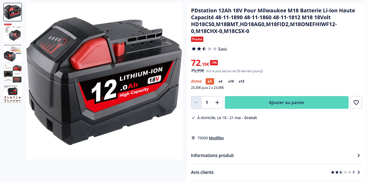 Un prix défiant toute concurrence sur un marketplace français
