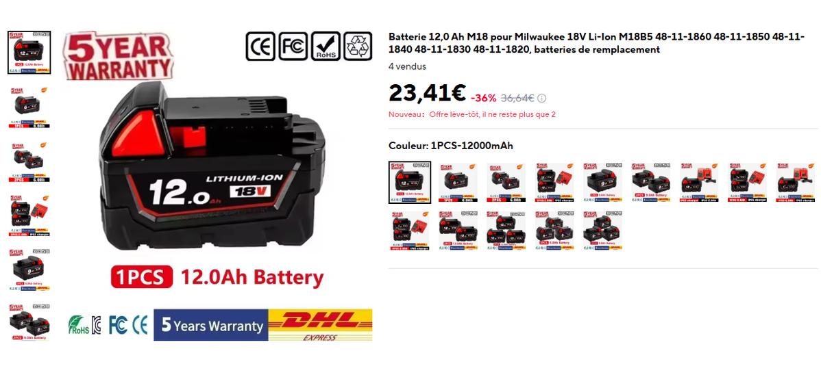 Un prix défiant toute concurrence sur un marketplace chinois