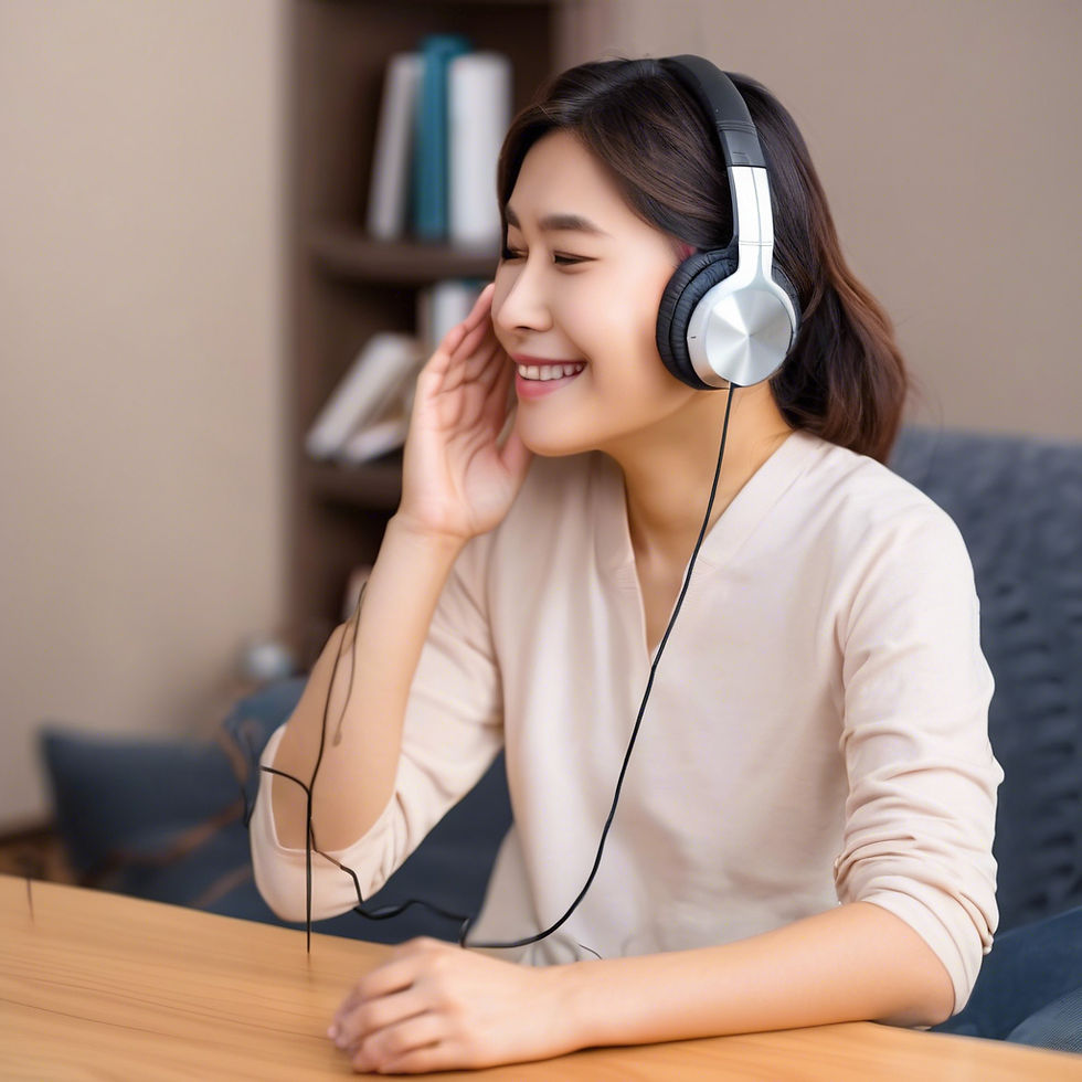 Close-up view of sound frequency therapy equipment