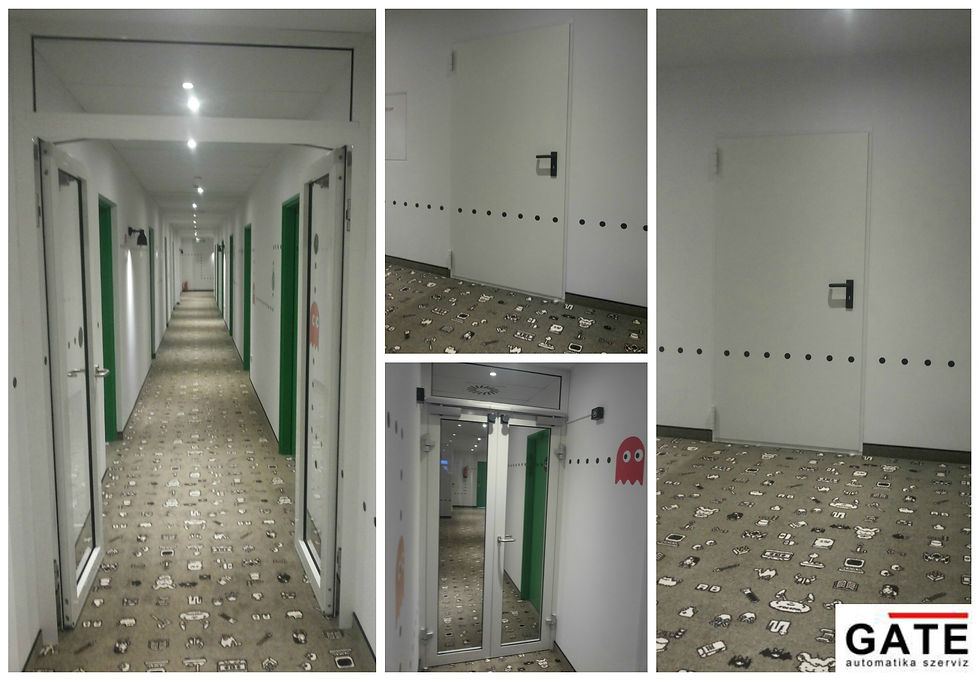 Domoferm tűzgátló ajtó, Assa Abloy ajtóbehúzó, SAPA füstgátló