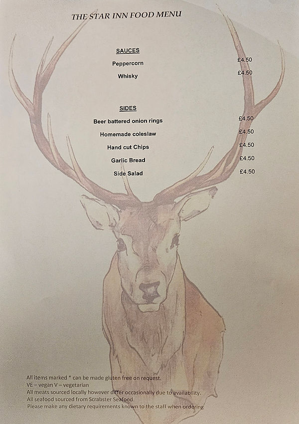 Menu | The Star Inn