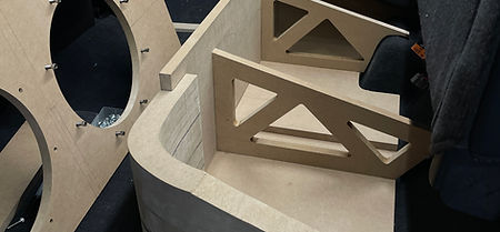 Custom designed and fabricated subwoofer enclosure