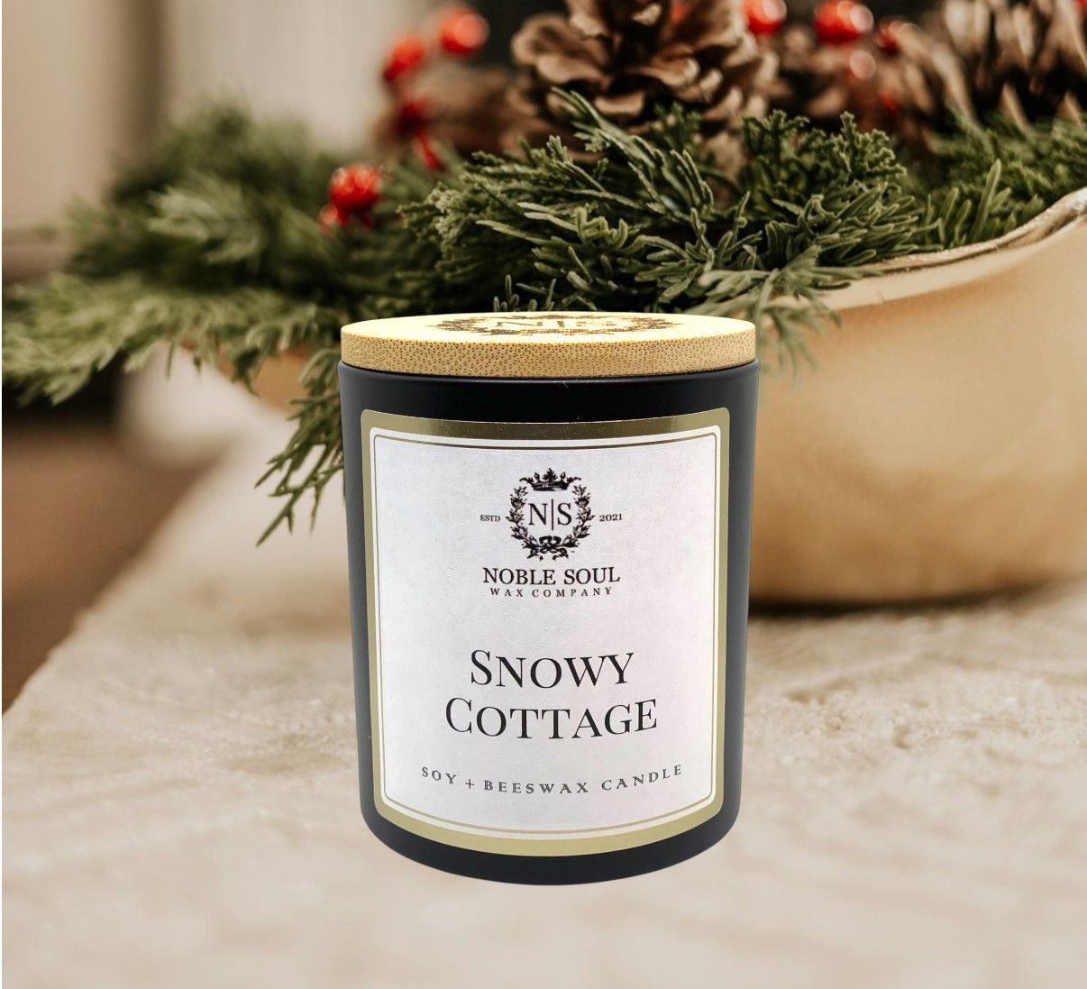 Snowy Cottage Candle