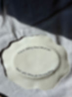 Thumbnail: One-off handmade porcelain platter with poetic inscription