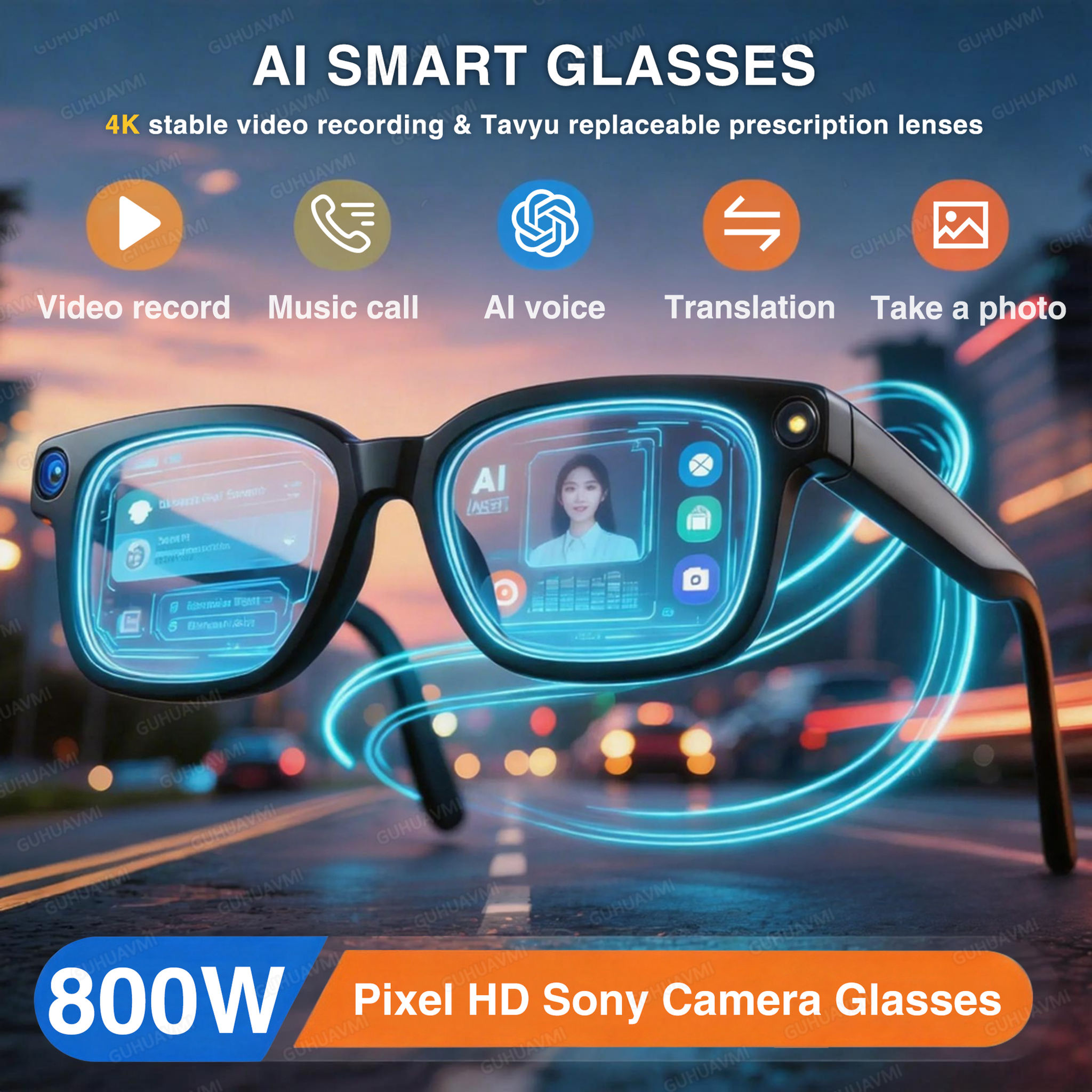 AI Smart Glasses - HD Camera