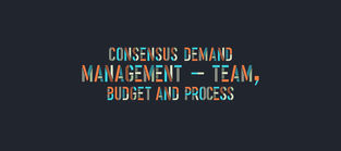 Consensus Demand Management – Team, Budget and Process