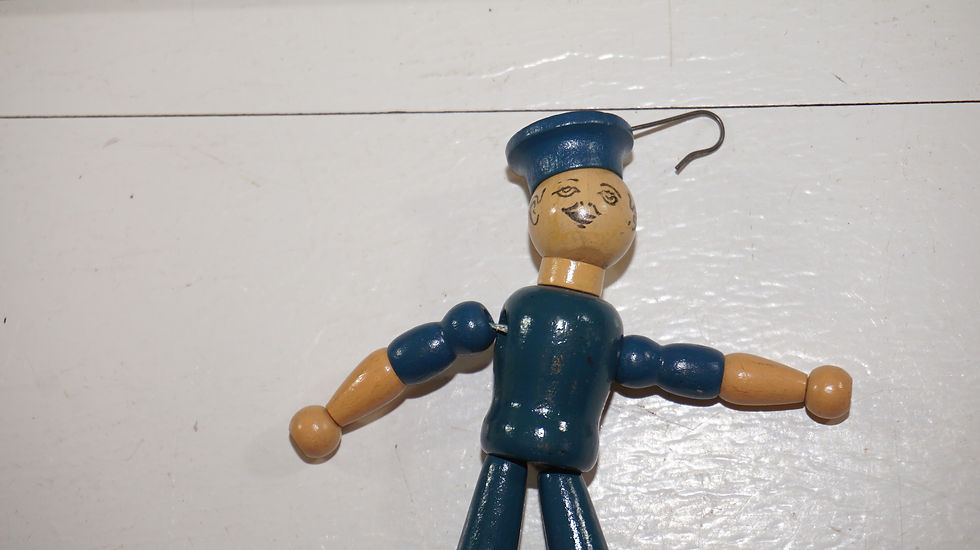 Thumbnail: 1930s Jointed Wood Sailor Puppet