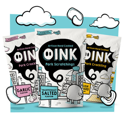 Oink Pork Scratching and Crackling Snack Pouches
