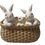 Thumbnail: Rectangular Resin Basket with Bunnies | Easter Centerpiece Decor