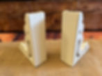 Thumbnail: White Corbel Bookends Set - Vintage Style Architectural Book Ends - Shabby Chic